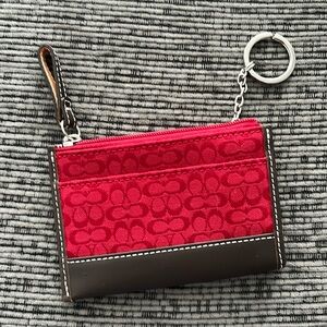 COACH CC ZIPPER WALLET W KEY CHAIN
